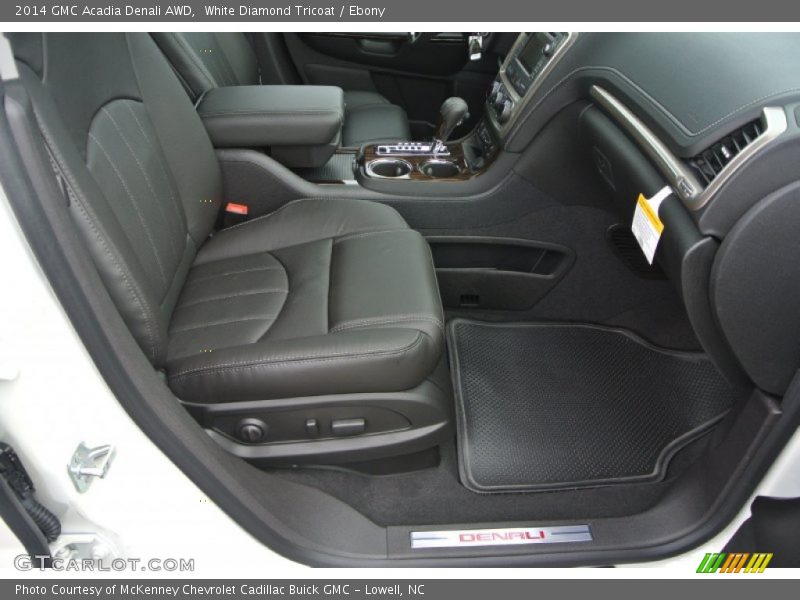 White Diamond Tricoat / Ebony 2014 GMC Acadia Denali AWD