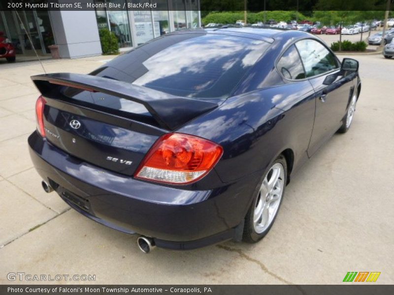 Moonlit Blue / Black/Red 2005 Hyundai Tiburon SE