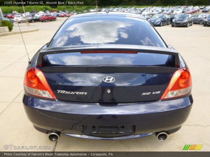 Moonlit Blue / Black/Red 2005 Hyundai Tiburon SE