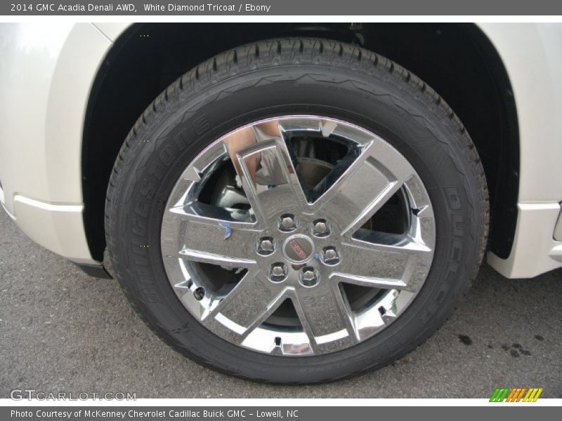 White Diamond Tricoat / Ebony 2014 GMC Acadia Denali AWD