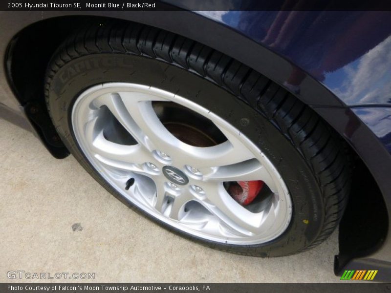 Moonlit Blue / Black/Red 2005 Hyundai Tiburon SE