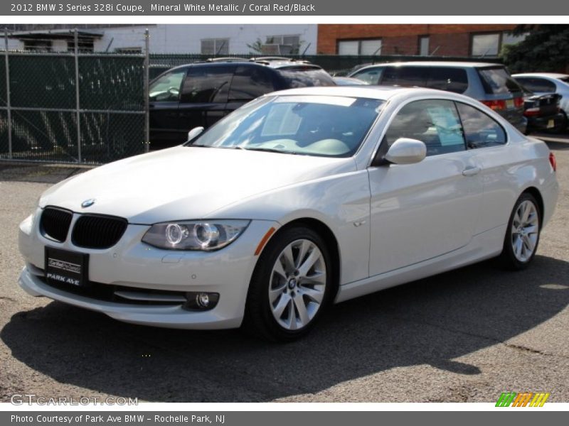 Mineral White Metallic / Coral Red/Black 2012 BMW 3 Series 328i Coupe