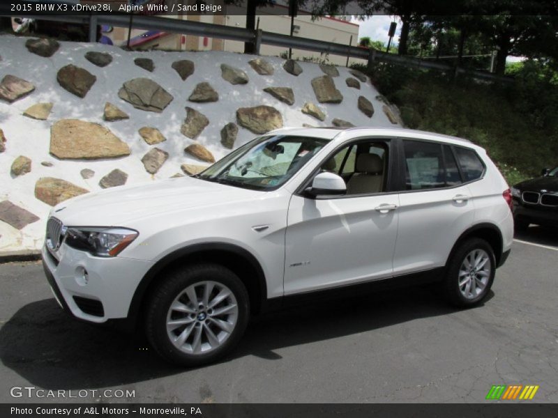 Alpine White / Sand Beige 2015 BMW X3 xDrive28i