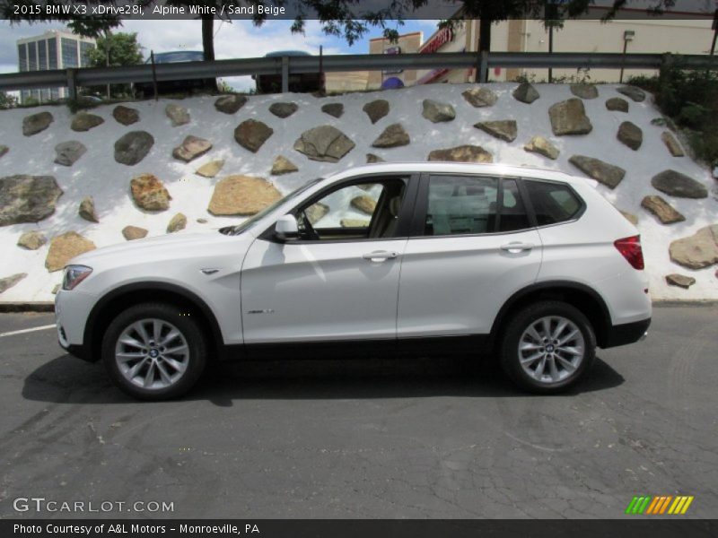 Alpine White / Sand Beige 2015 BMW X3 xDrive28i