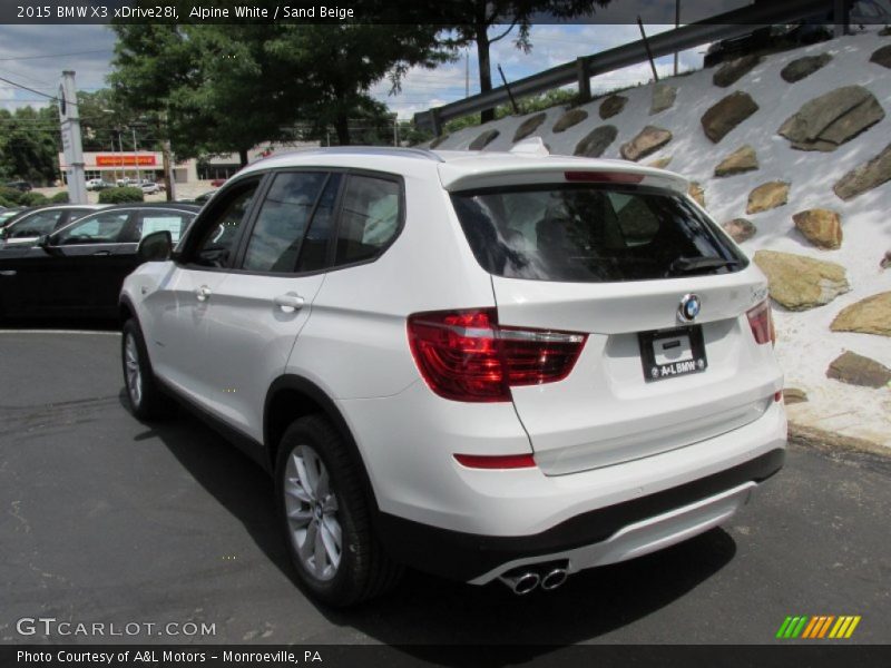 Alpine White / Sand Beige 2015 BMW X3 xDrive28i