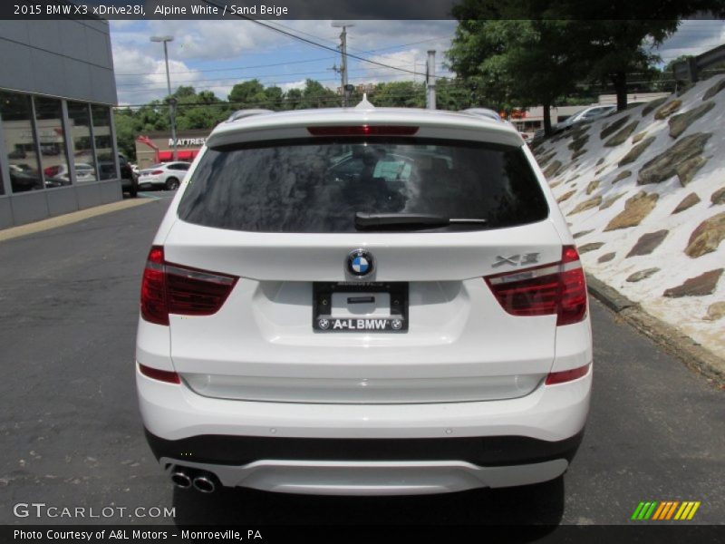 Alpine White / Sand Beige 2015 BMW X3 xDrive28i