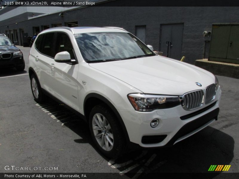 Alpine White / Sand Beige 2015 BMW X3 xDrive28i