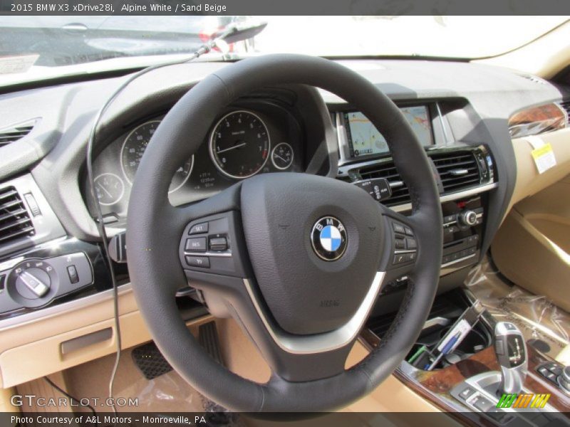 Alpine White / Sand Beige 2015 BMW X3 xDrive28i