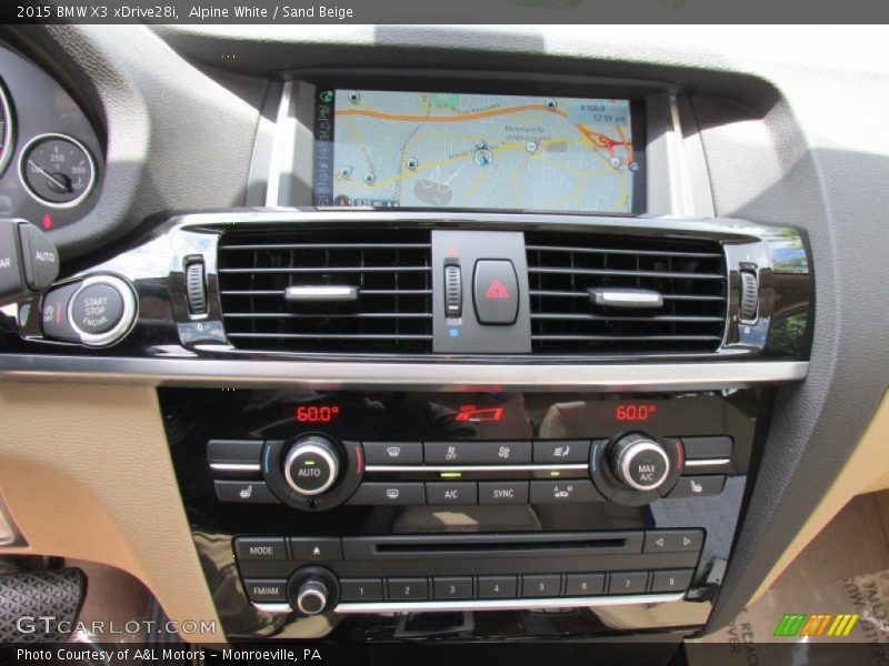 Alpine White / Sand Beige 2015 BMW X3 xDrive28i