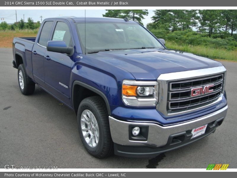 Cobalt Blue Metallic / Jet Black 2014 GMC Sierra 1500 SLE Double Cab