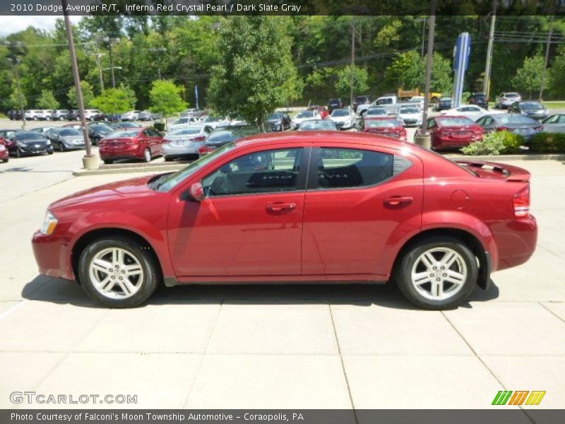 Inferno Red Crystal Pearl / Dark Slate Gray 2010 Dodge Avenger R/T