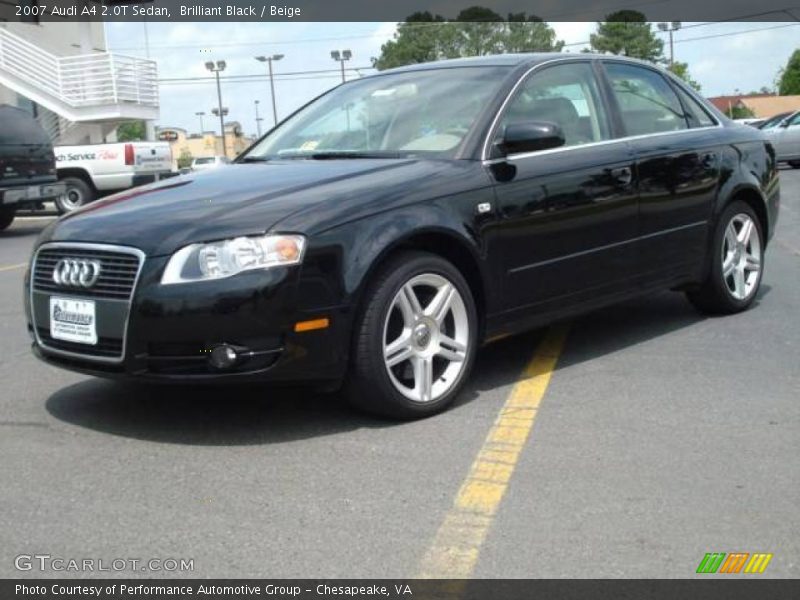 Brilliant Black / Beige 2007 Audi A4 2.0T Sedan