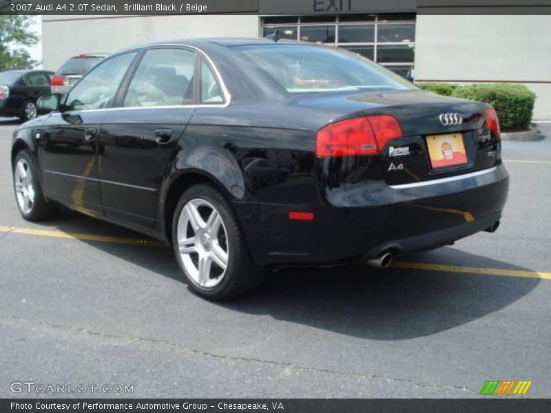 Brilliant Black / Beige 2007 Audi A4 2.0T Sedan