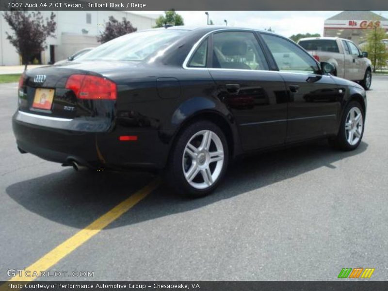 Brilliant Black / Beige 2007 Audi A4 2.0T Sedan