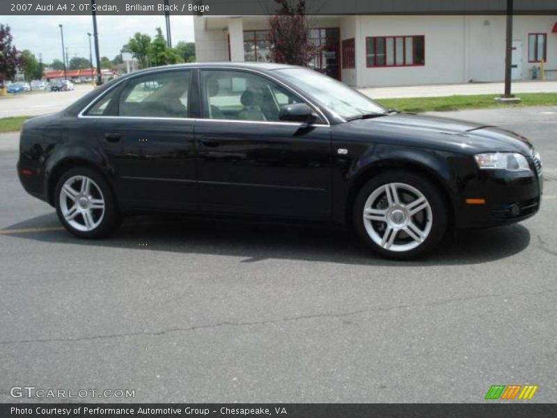 Brilliant Black / Beige 2007 Audi A4 2.0T Sedan
