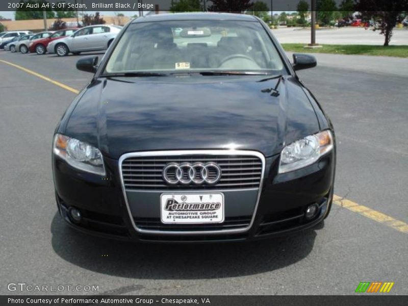 Brilliant Black / Beige 2007 Audi A4 2.0T Sedan