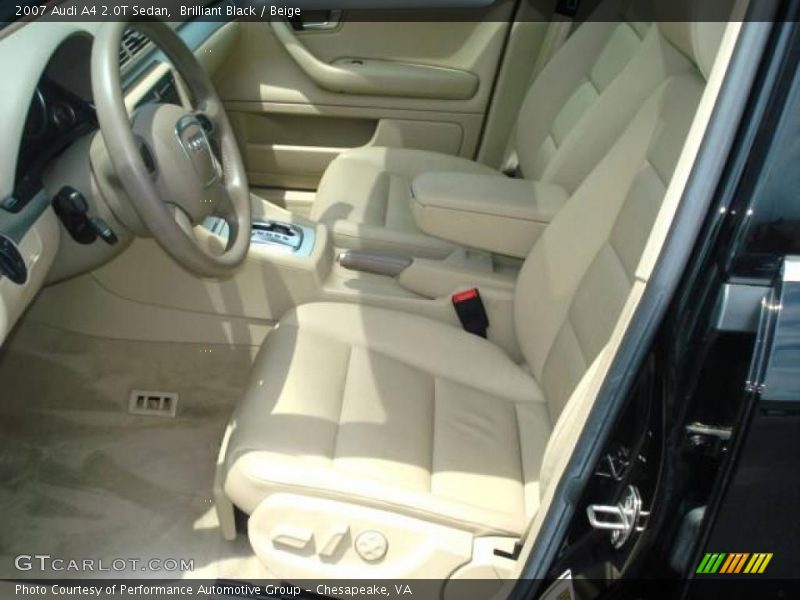 Brilliant Black / Beige 2007 Audi A4 2.0T Sedan