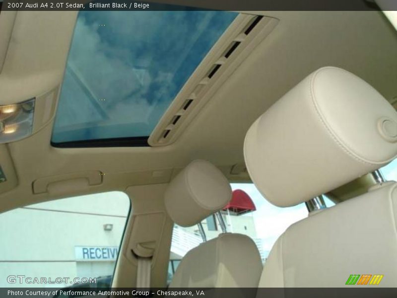 Brilliant Black / Beige 2007 Audi A4 2.0T Sedan