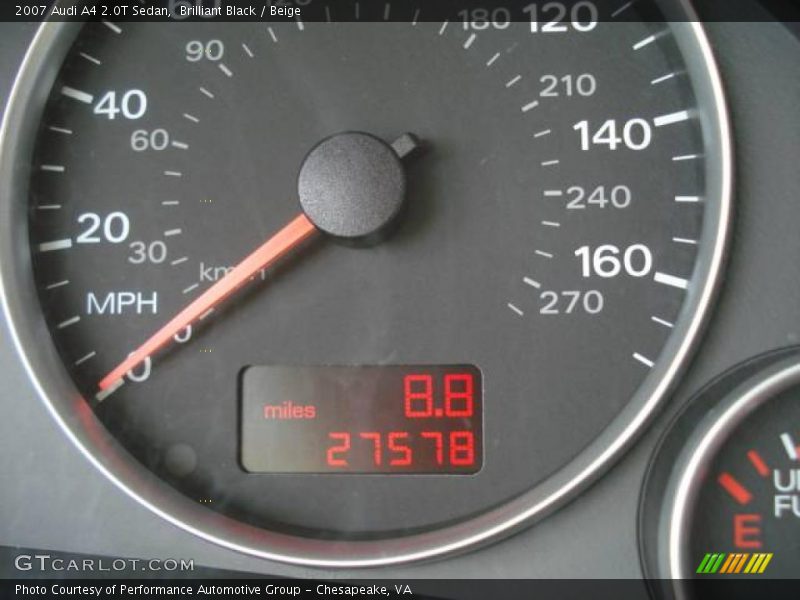 Brilliant Black / Beige 2007 Audi A4 2.0T Sedan