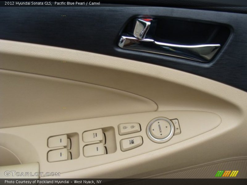 Pacific Blue Pearl / Camel 2012 Hyundai Sonata GLS