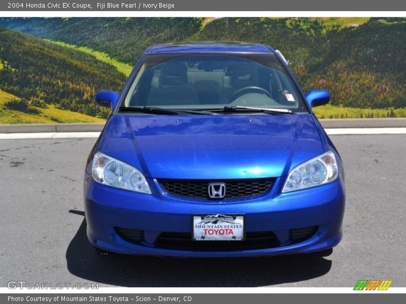 Fiji Blue Pearl / Ivory Beige 2004 Honda Civic EX Coupe