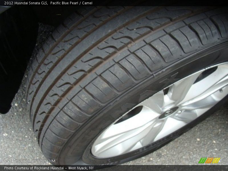 Pacific Blue Pearl / Camel 2012 Hyundai Sonata GLS
