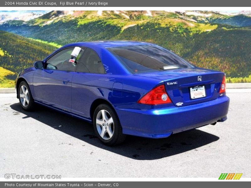Fiji Blue Pearl / Ivory Beige 2004 Honda Civic EX Coupe