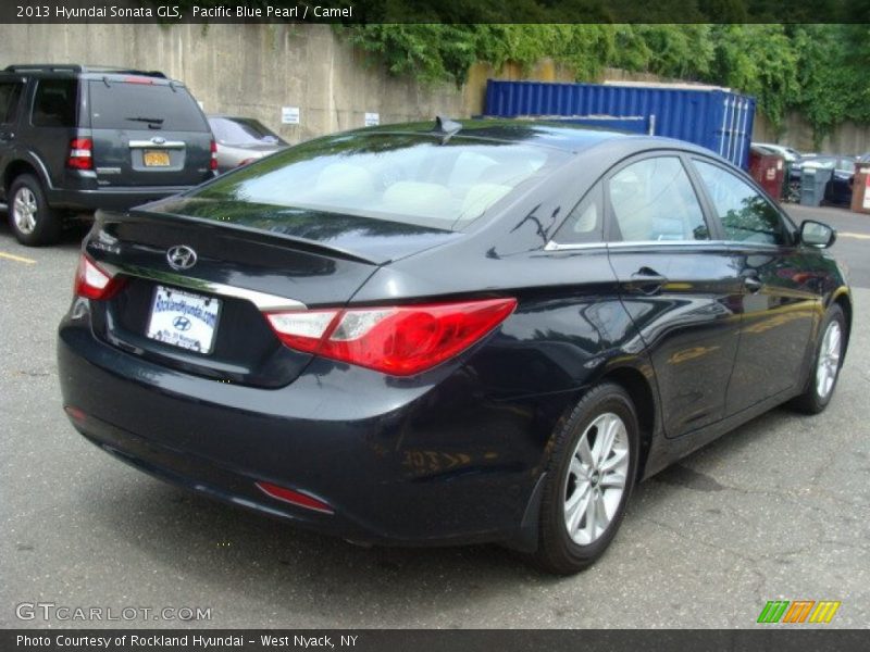 Pacific Blue Pearl / Camel 2013 Hyundai Sonata GLS