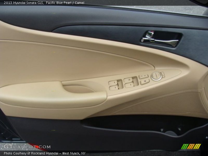 Pacific Blue Pearl / Camel 2013 Hyundai Sonata GLS