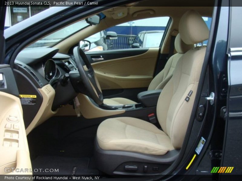 Pacific Blue Pearl / Camel 2013 Hyundai Sonata GLS