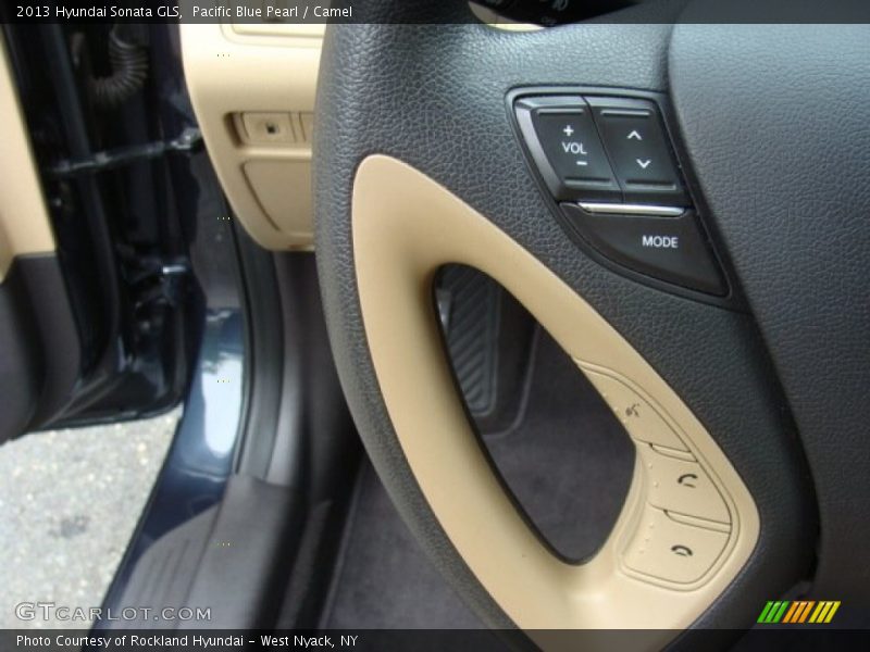 Pacific Blue Pearl / Camel 2013 Hyundai Sonata GLS