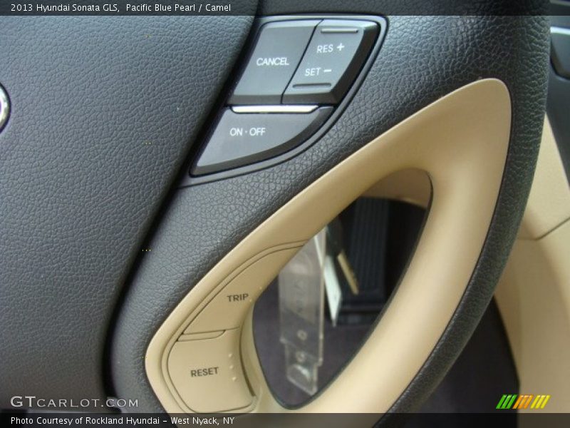 Pacific Blue Pearl / Camel 2013 Hyundai Sonata GLS