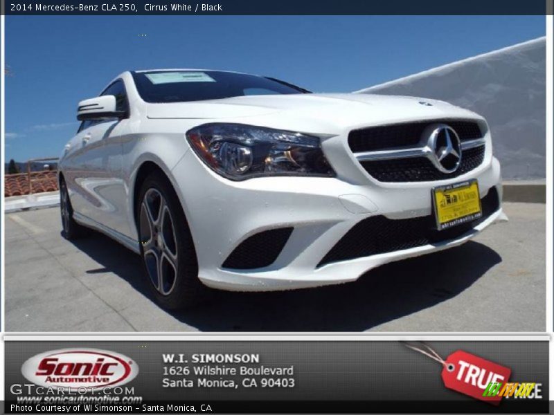 Cirrus White / Black 2014 Mercedes-Benz CLA 250