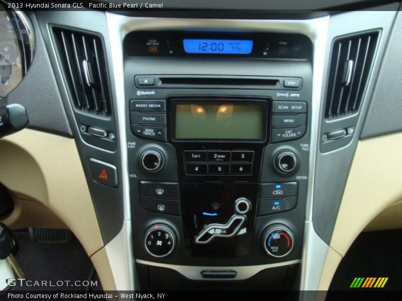 Pacific Blue Pearl / Camel 2013 Hyundai Sonata GLS