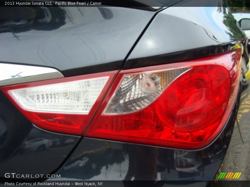 Pacific Blue Pearl / Camel 2013 Hyundai Sonata GLS