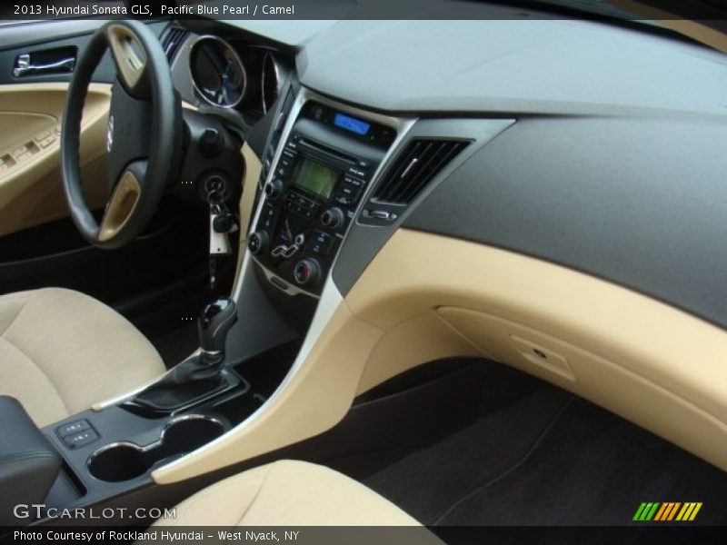 Pacific Blue Pearl / Camel 2013 Hyundai Sonata GLS
