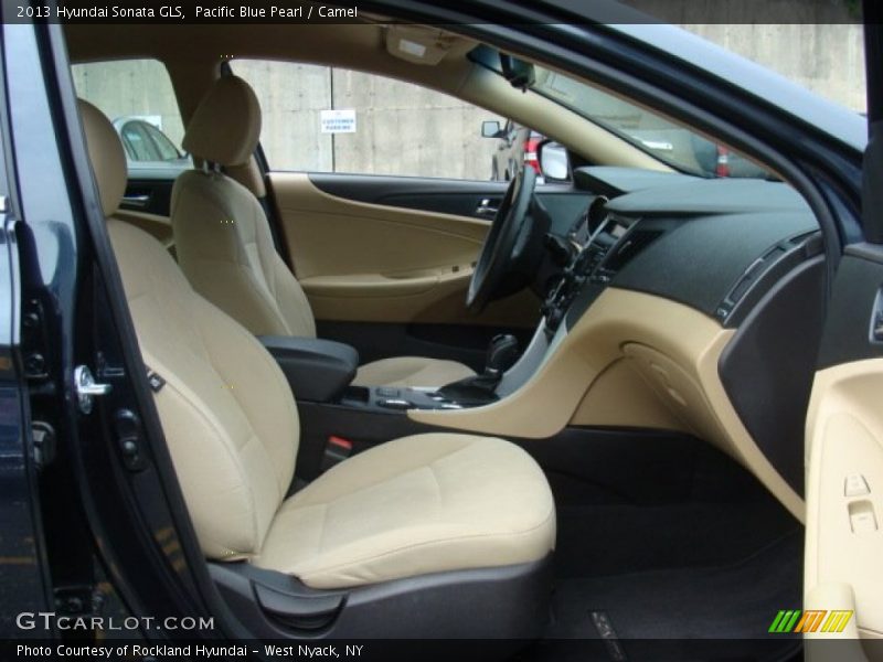 Pacific Blue Pearl / Camel 2013 Hyundai Sonata GLS