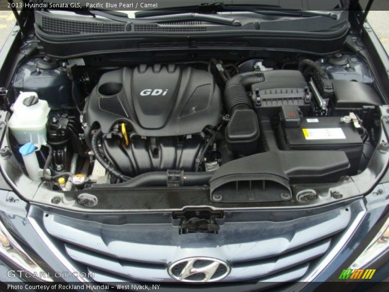 Pacific Blue Pearl / Camel 2013 Hyundai Sonata GLS