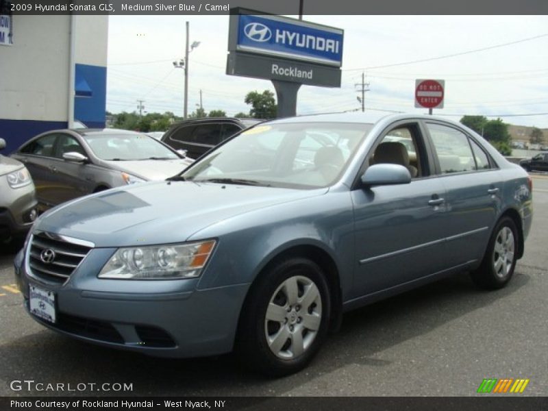 Medium Silver Blue / Camel 2009 Hyundai Sonata GLS