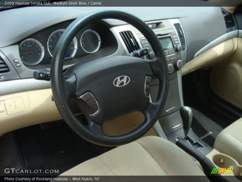 Medium Silver Blue / Camel 2009 Hyundai Sonata GLS