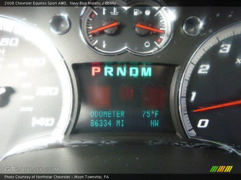 Navy Blue Metallic / Ebony 2008 Chevrolet Equinox Sport AWD