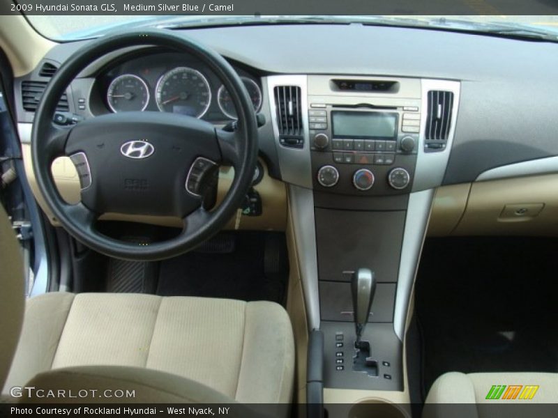 Medium Silver Blue / Camel 2009 Hyundai Sonata GLS