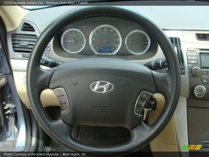 Medium Silver Blue / Camel 2009 Hyundai Sonata GLS