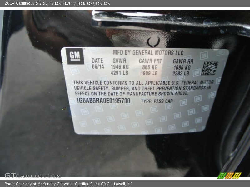 Black Raven / Jet Black/Jet Black 2014 Cadillac ATS 2.5L