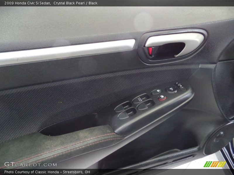 Crystal Black Pearl / Black 2009 Honda Civic Si Sedan