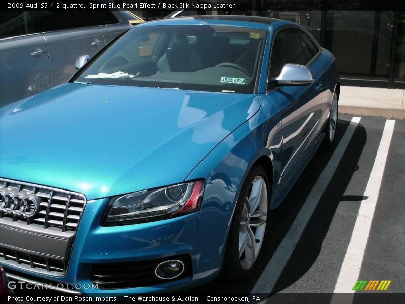 Sprint Blue Pearl Effect / Black Silk Nappa Leather 2009 Audi S5 4.2 quattro