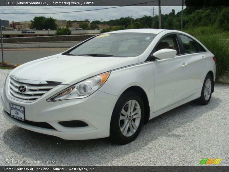 Shimmering White / Camel 2013 Hyundai Sonata GLS