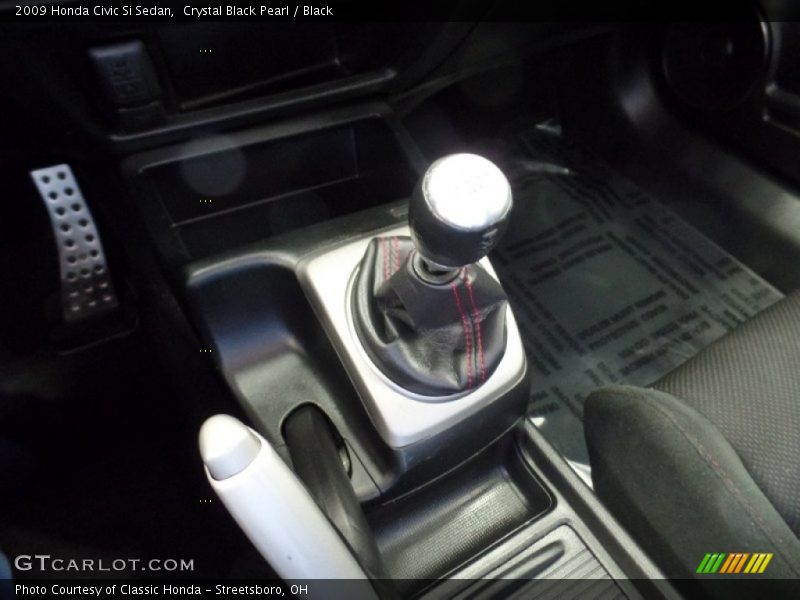 Crystal Black Pearl / Black 2009 Honda Civic Si Sedan