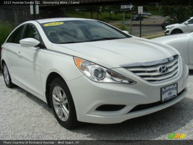Shimmering White / Camel 2013 Hyundai Sonata GLS