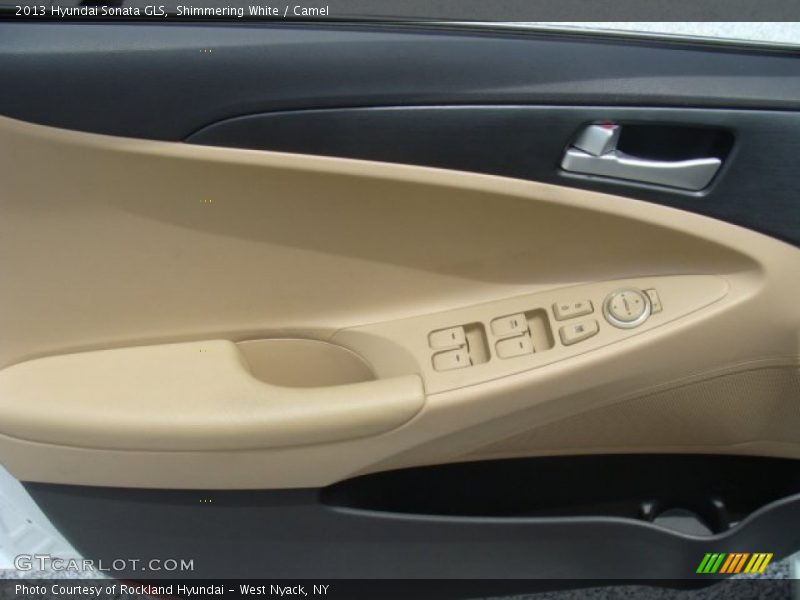 Shimmering White / Camel 2013 Hyundai Sonata GLS